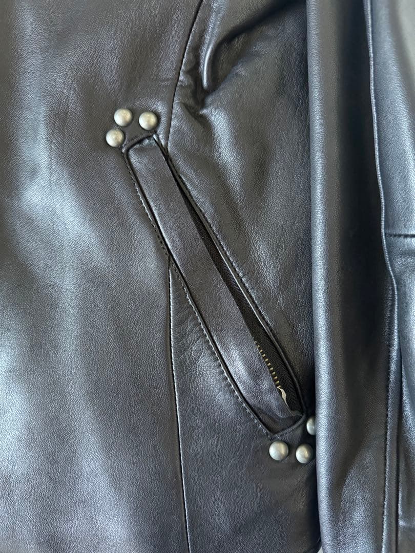 MIHARA YASUHIRO 黒 レザーシングルライダースジャケット