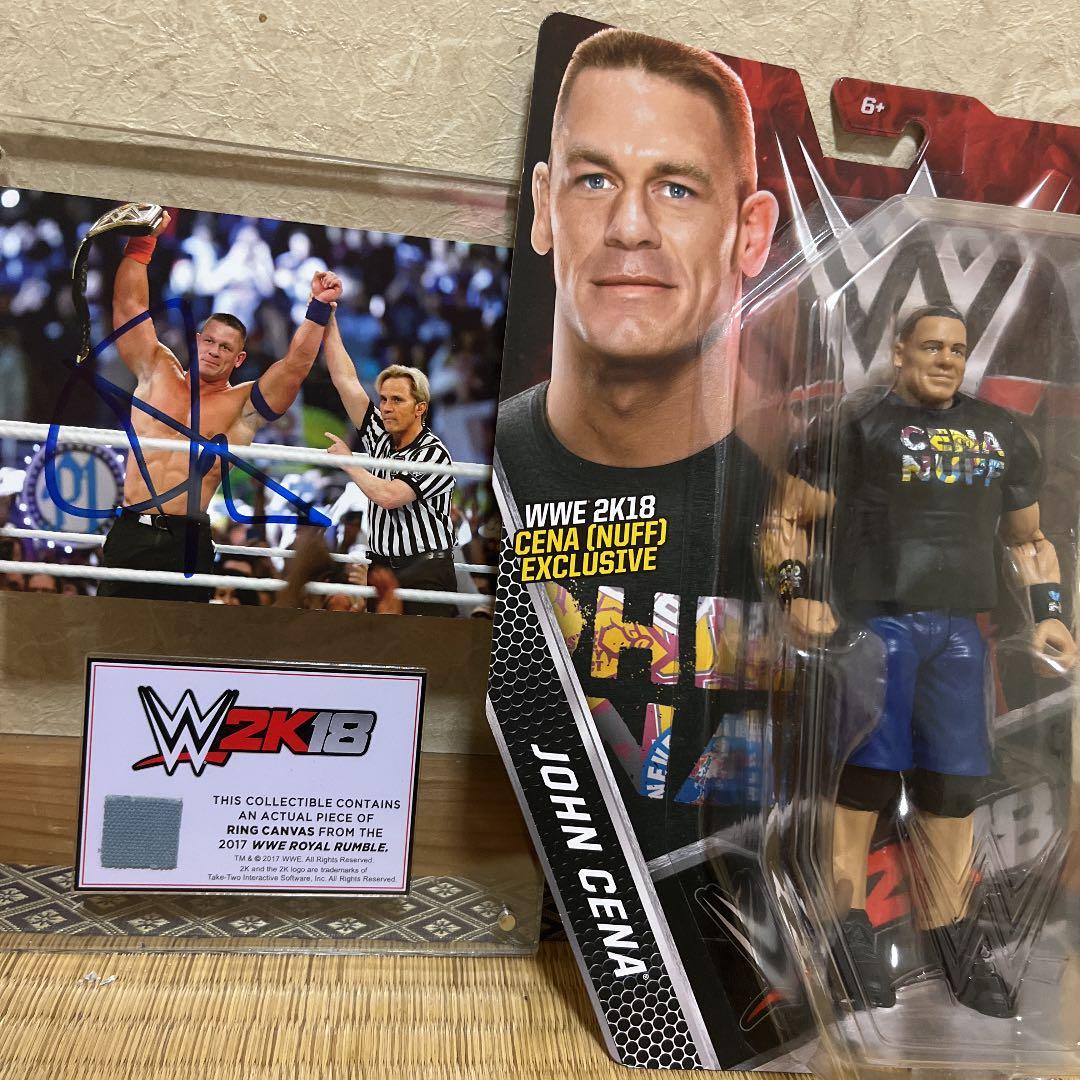 wwe 2K18ジョンシナフィギュア直筆サイン入り限定プレート