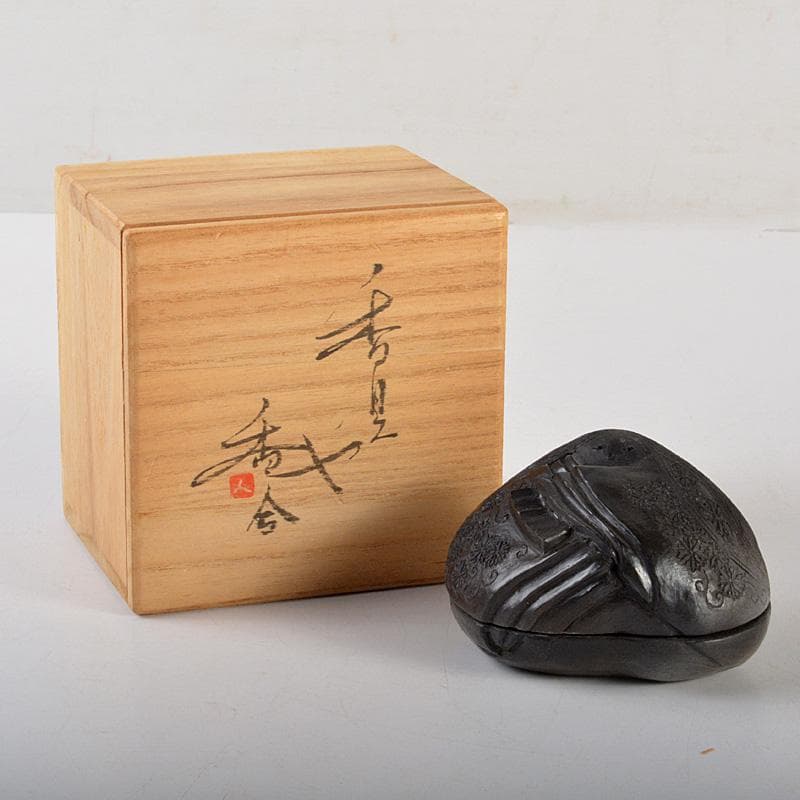 茶道具　香道具　貝形　香合　共箱　V　6541