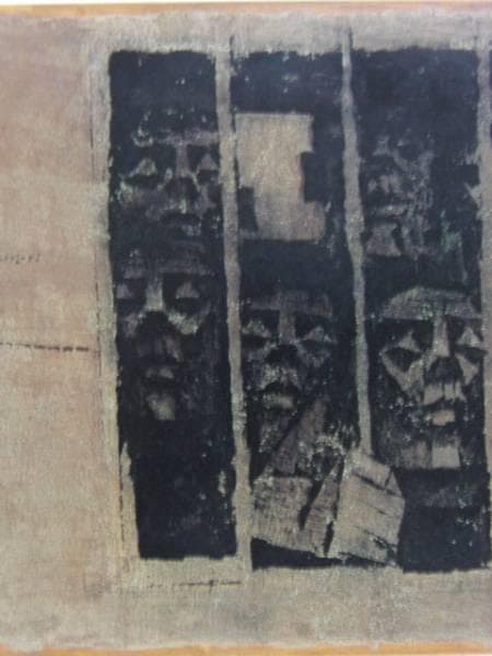 香月泰男、北へ西へ、希少画集画、新品額装付