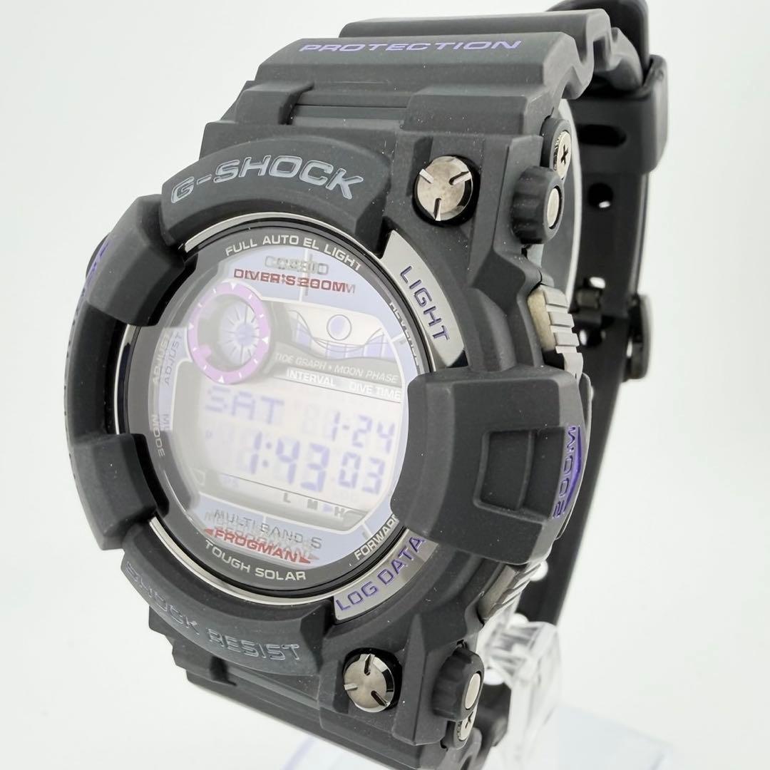 極希少 美品 カシオGショックフロッグマン パープル メンズ ソーラー 腕時計