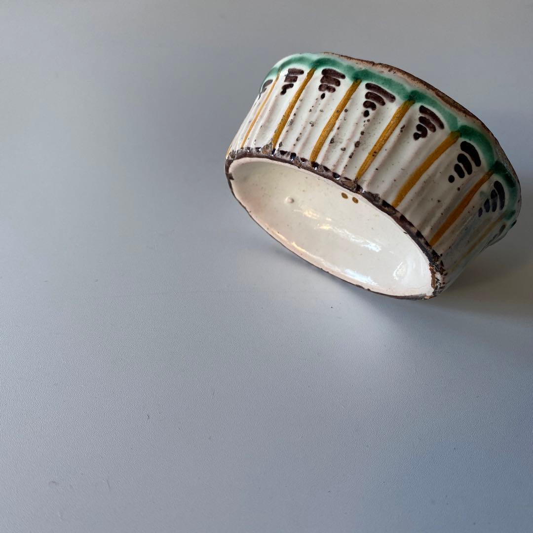 錫釉 ファイアンス 蓋置 18世紀 フランス デルフト 骨董 アンティーク 茶人