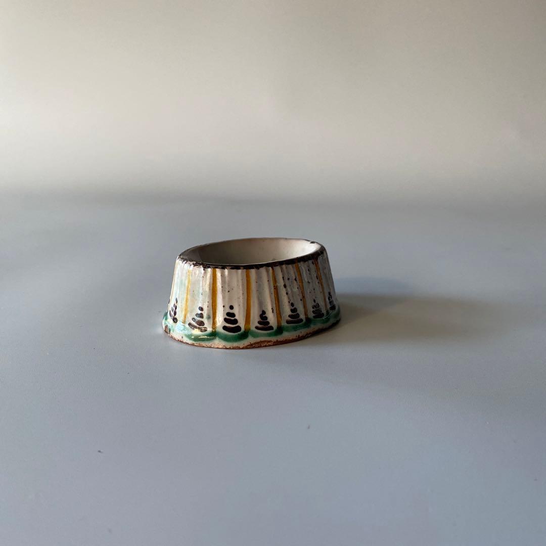 錫釉 ファイアンス 蓋置 18世紀 フランス デルフト 骨董 アンティーク 茶人