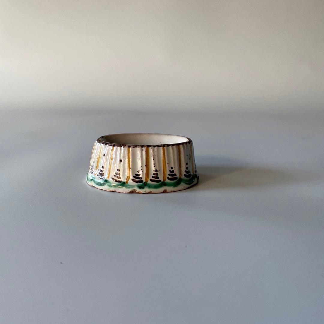 錫釉 ファイアンス 蓋置 18世紀 フランス デルフト 骨董 アンティーク 茶人