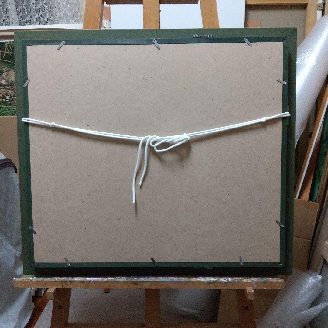 絵画、額装、油彩、F10号、満開桜の長野県真田上田城、佐原聖春