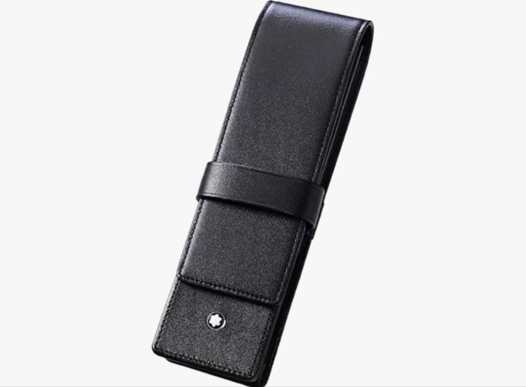 モンブラン ペンケース マイスターシュテュック 2本差しブラック レザー