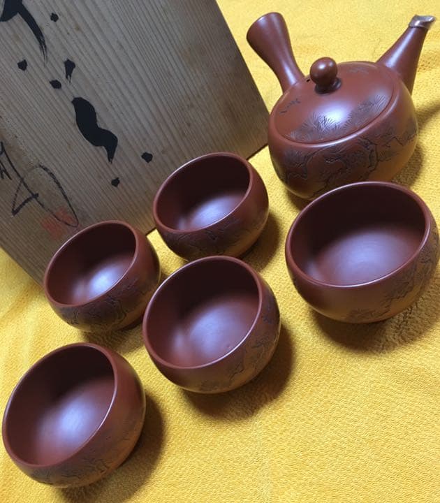 常滑焼「朱泥」茶器セット