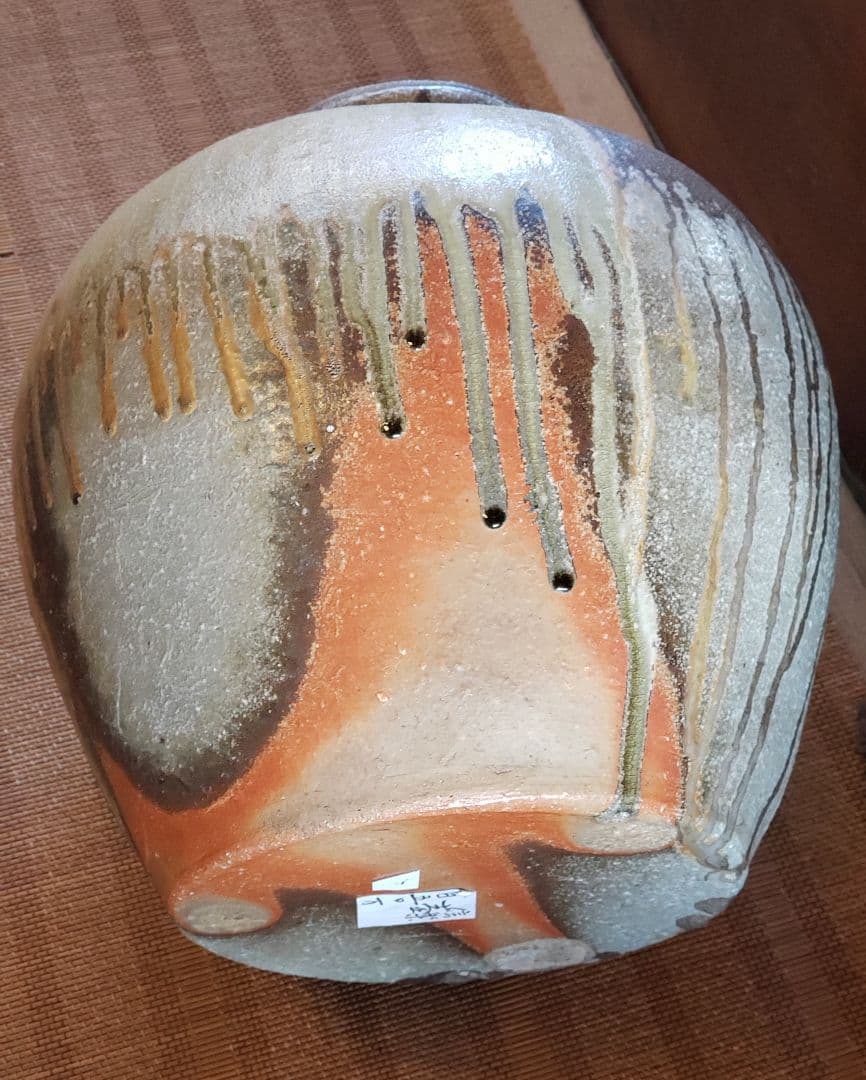 自然釉信楽大壺高さ42cm