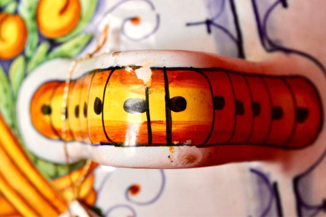 イタリア雑貨【デルータ　マヨルカ焼き　壺　花瓶】