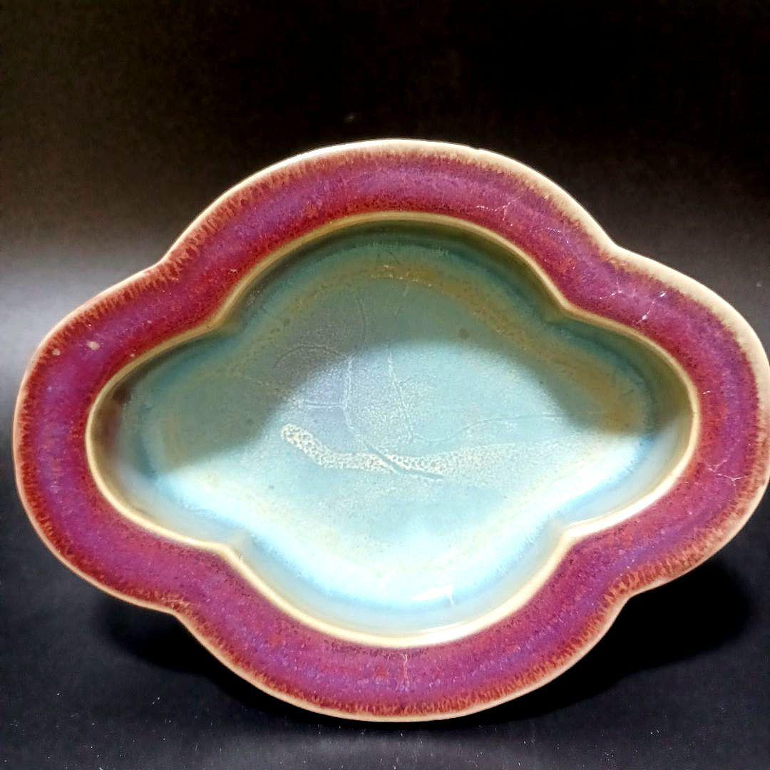 宋　鈞窯四足洗　中国古美術