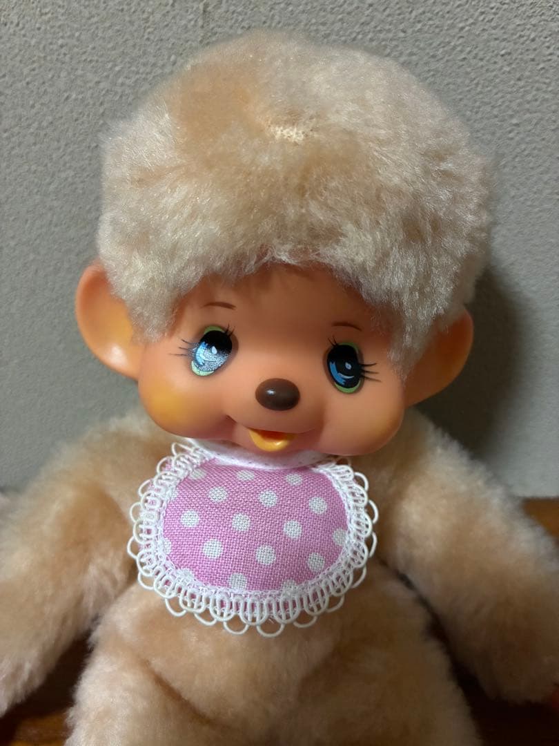 モンチッチ　白　ホワイト　昭和　初期　ブルーアイ　エンドーチェーン