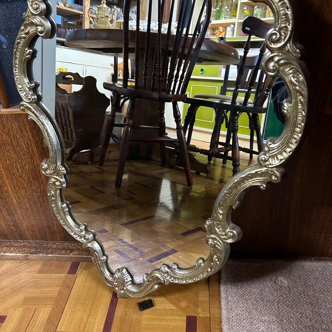 アイアン フレーム！ アンティーク 壁掛け鏡