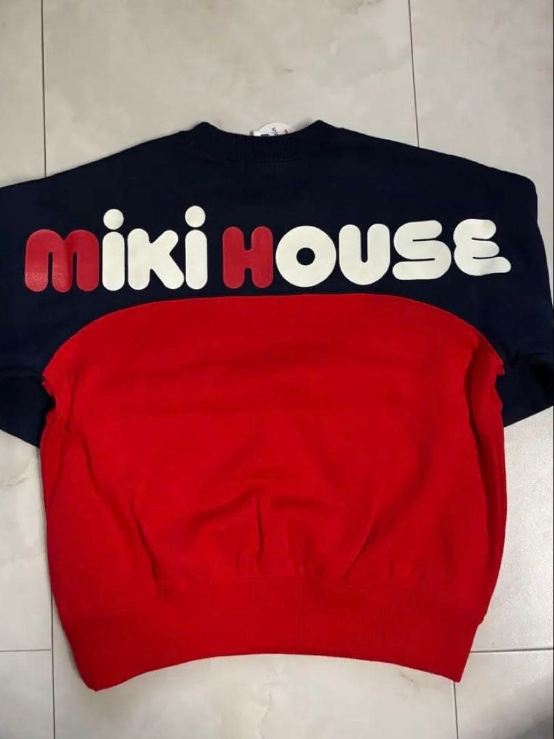 miki HOUSE トレーナー 100 ネイビー/レッド