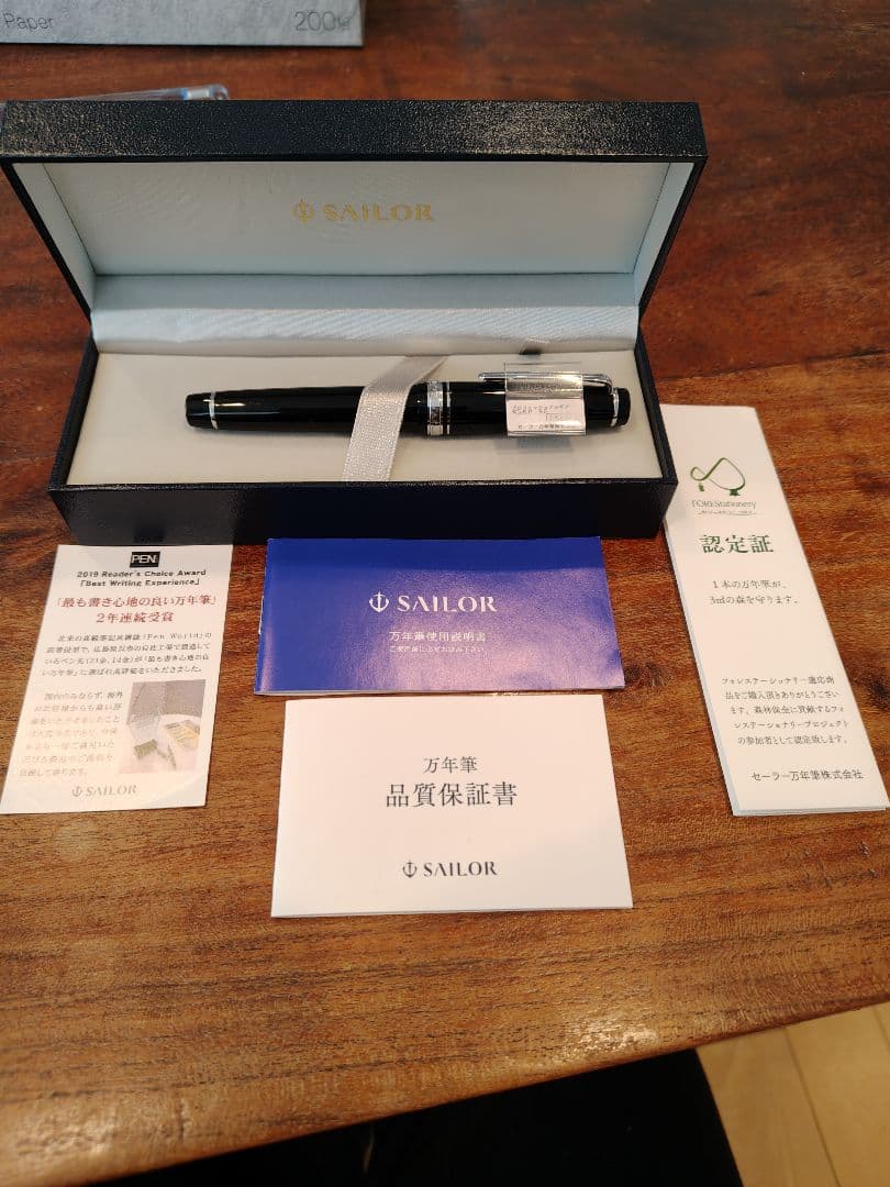 セーラー万年筆 プロフェッショナルギア 銀 万年筆 極細字（専用コンバーター付）