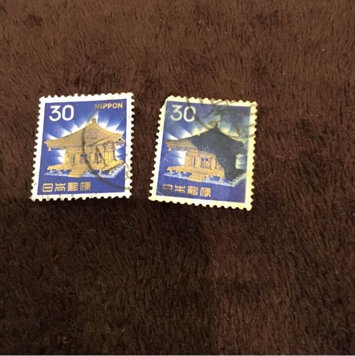 古い普通切手 中尊寺金色堂 エラー切手？
