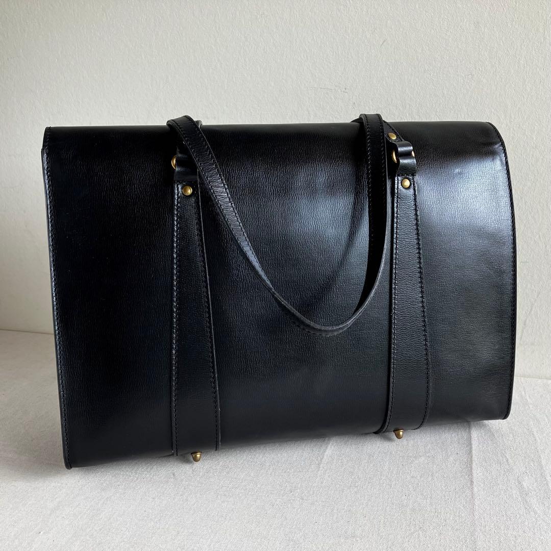 バッグ Felisi Black Leather Tote Handbag 13-44