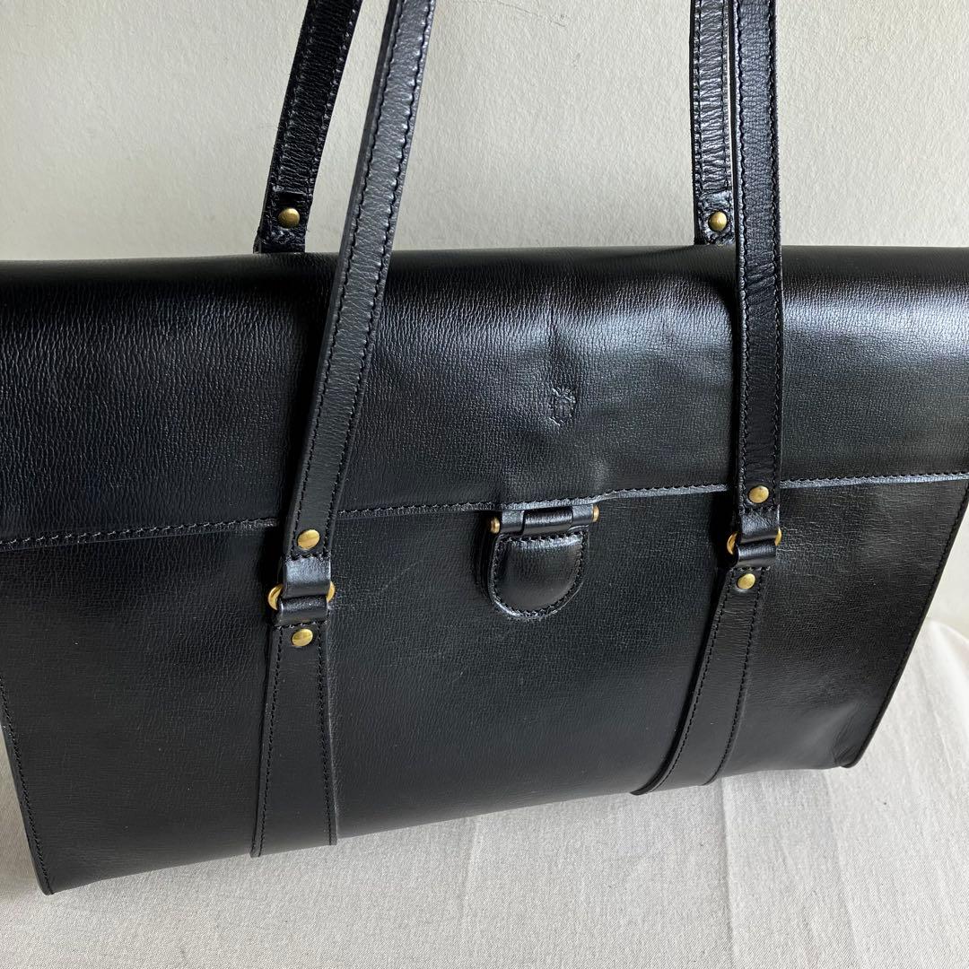 バッグ Felisi Black Leather Tote Handbag 13-44