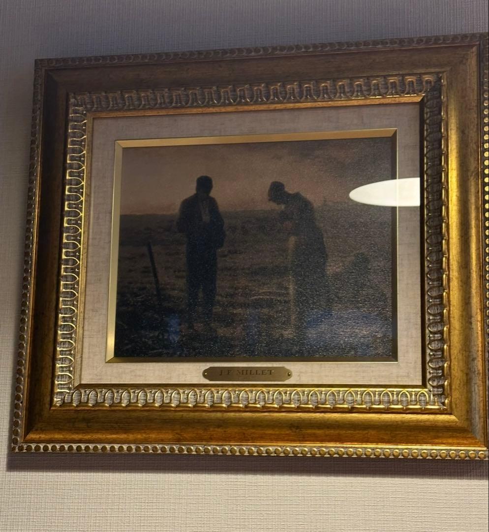 値下げ！クラシック風景画 金色フレーム　晩鐘　ミレー