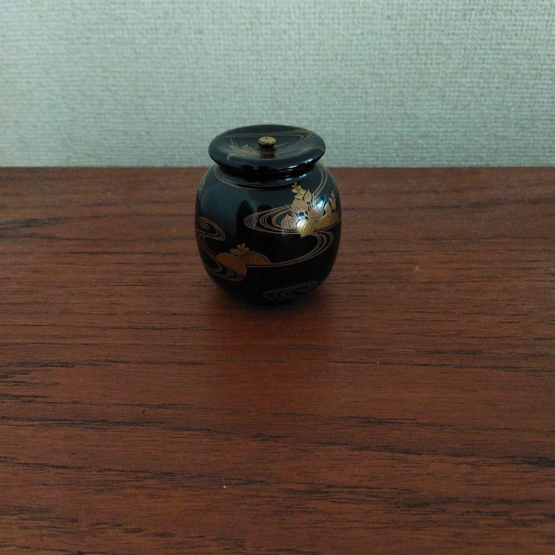 漆　芯切　茶入　黒柿　江戸 (唐津、李朝、丹波、古伊万里)