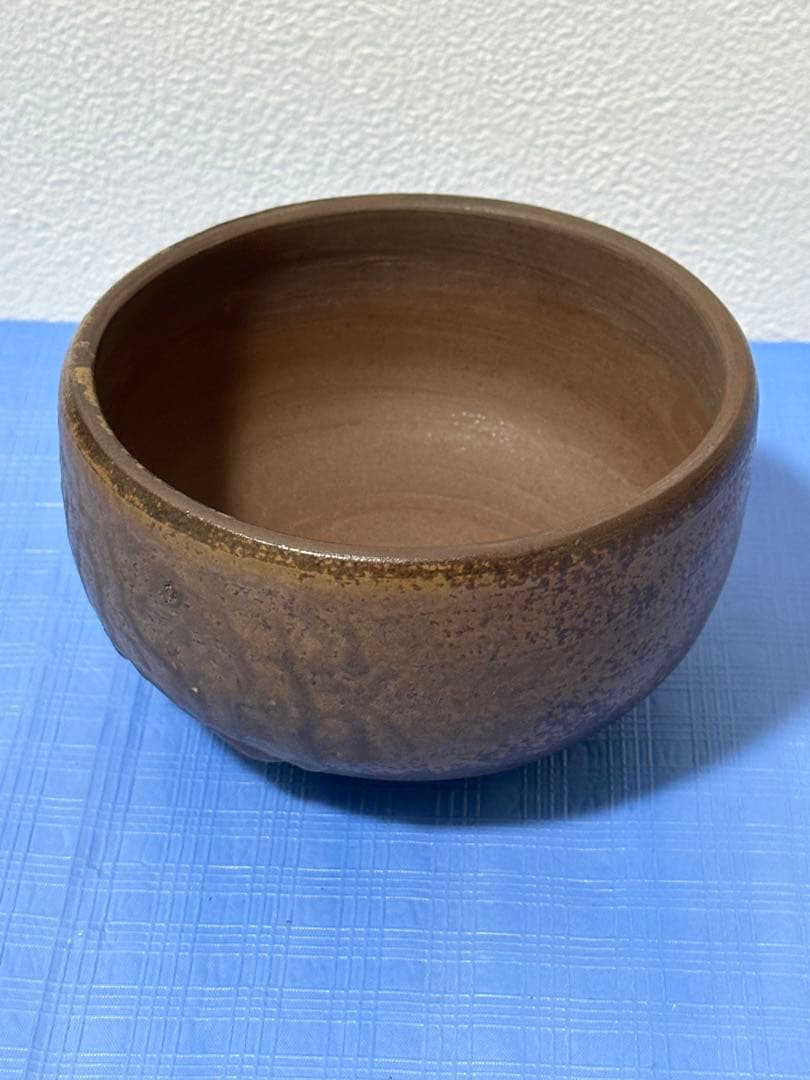 人間国宝 金重陶陽 抹茶碗 分銅印 伊部焼 潮香庵陶秀識箱 共布 茶道具