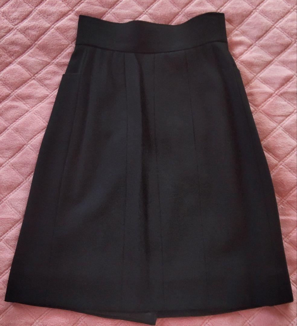 シャネル 膝丈スカート ブラック