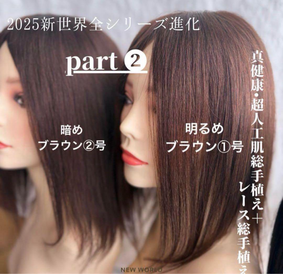 真・新健康シリーズ2025新世界人毛100%ウィッグMシルクスキン　医療ウィッグ