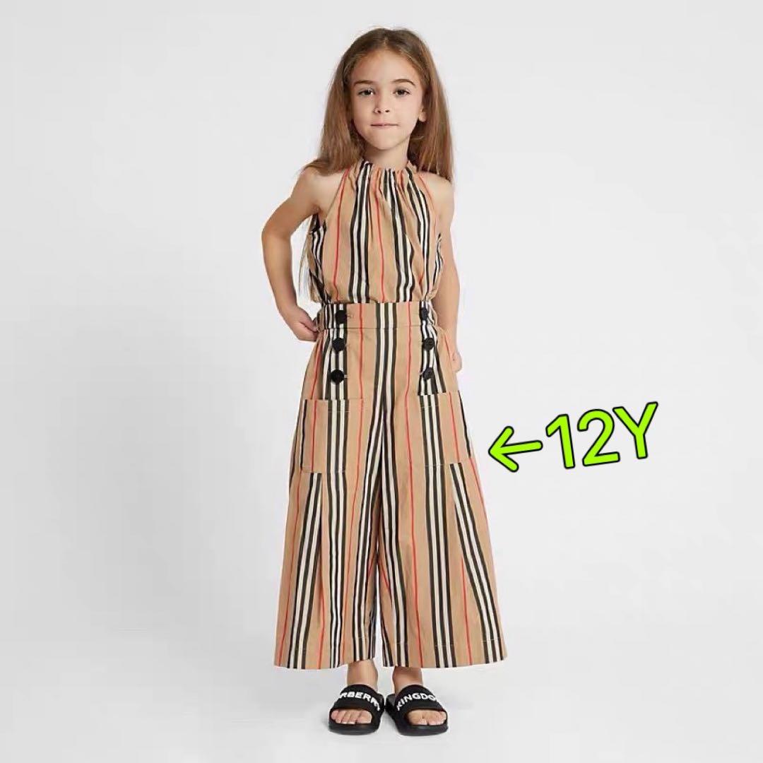 バーバリー　チルドレン ストライプ　パンツ　長ズボン　ワイドパンツ　12Y