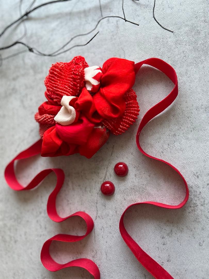 K*様 七五三　七五三髪飾り　ヘッドドレス　着物髪飾り　リメイク髪飾り　026