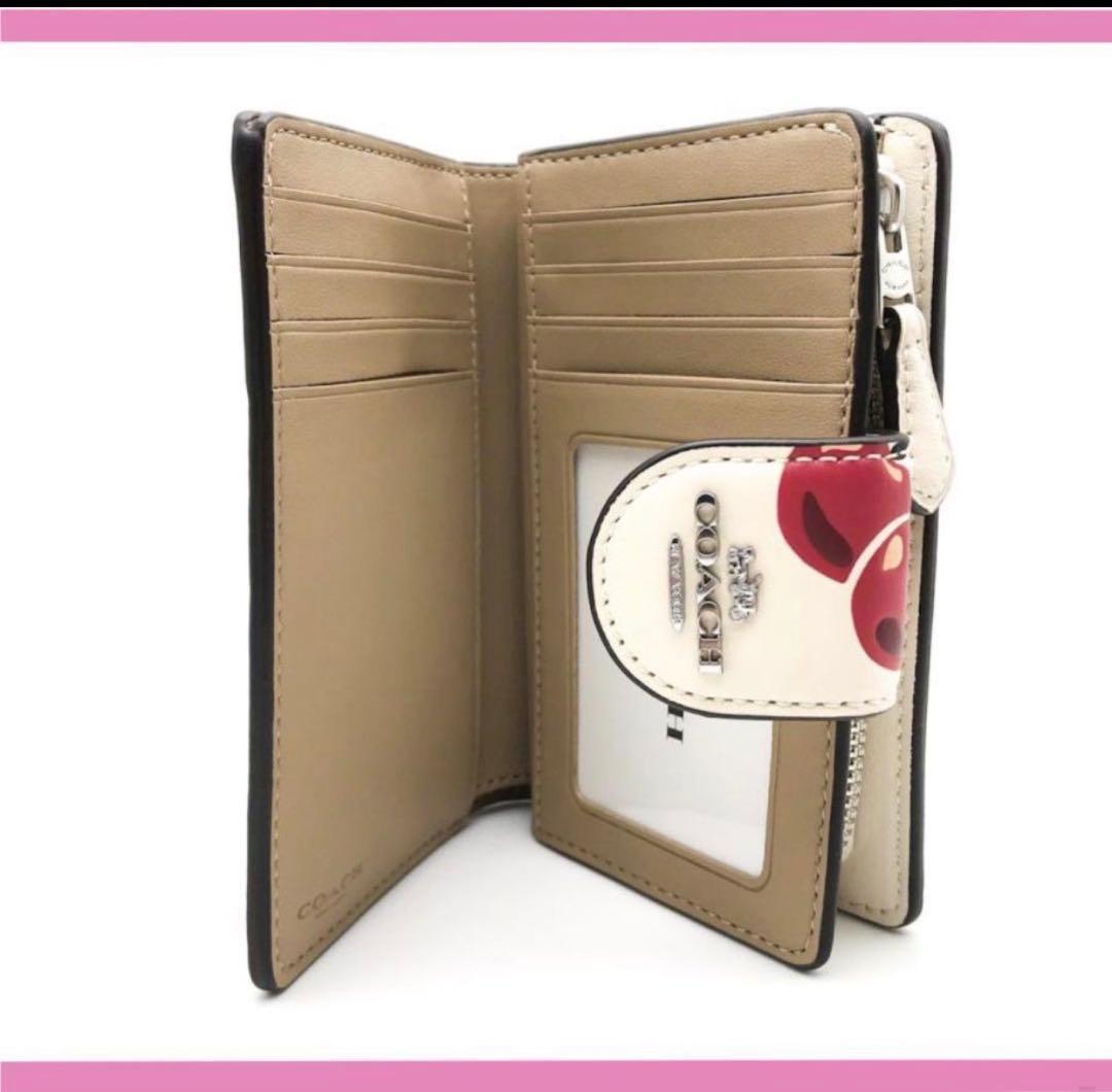 初売り人気COACH コーチ いちご柄チェリー二つ折り財布