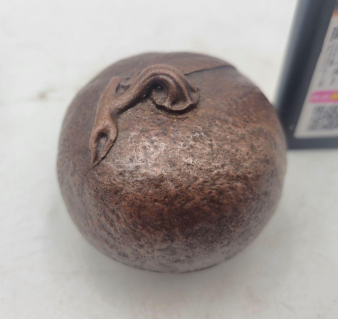 表千家　堀内宗完(兼中斎)宗匠箱書　柚子香合　備前焼　木村陶峰　合わせ箱　茶道具