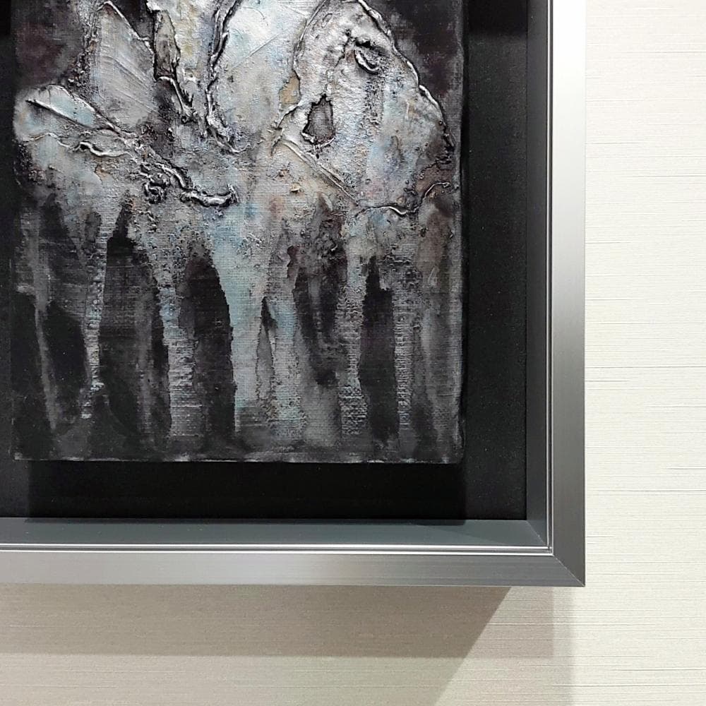 内野隆文　抽象画　F0号　絵画　現代アート　キャンバス　アクリル　美術　額縁