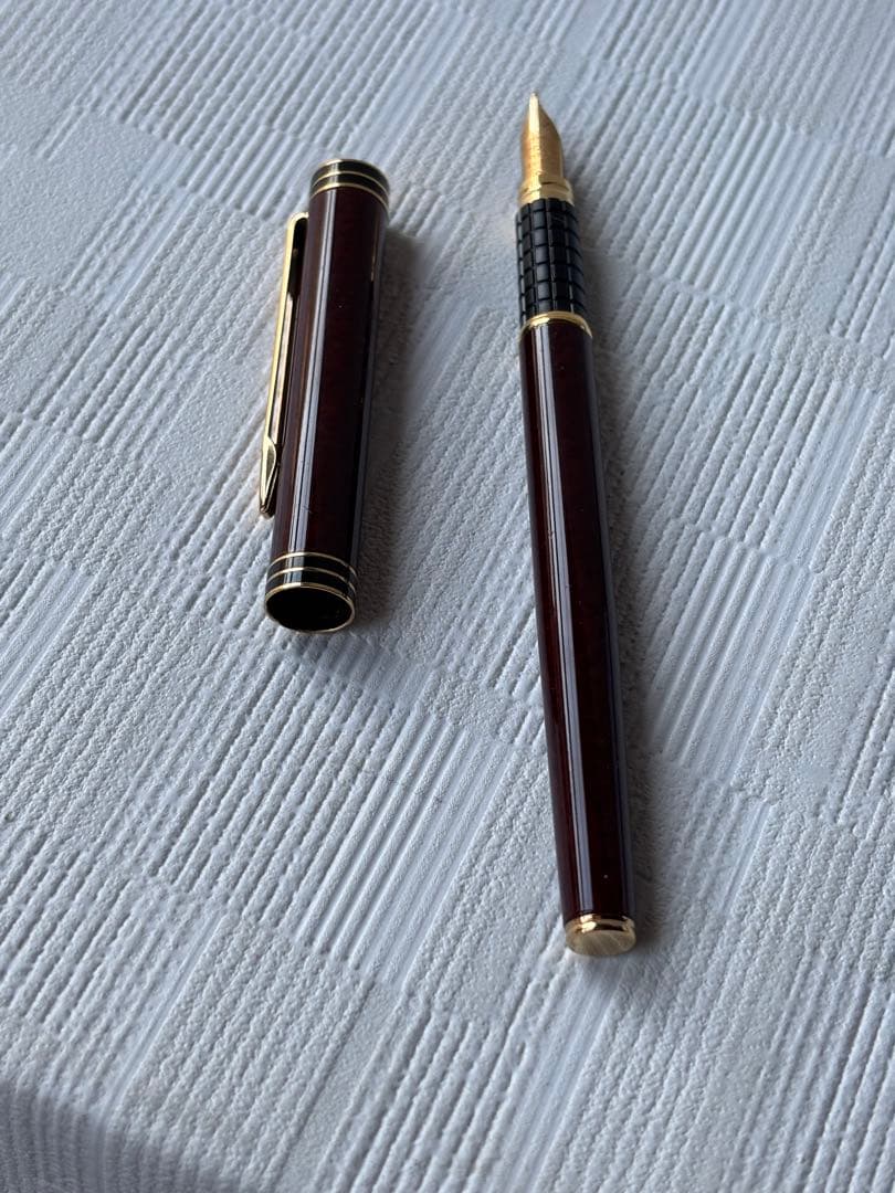 ウォーターマン waterman 万年筆 ブラウン　18K金ペン先