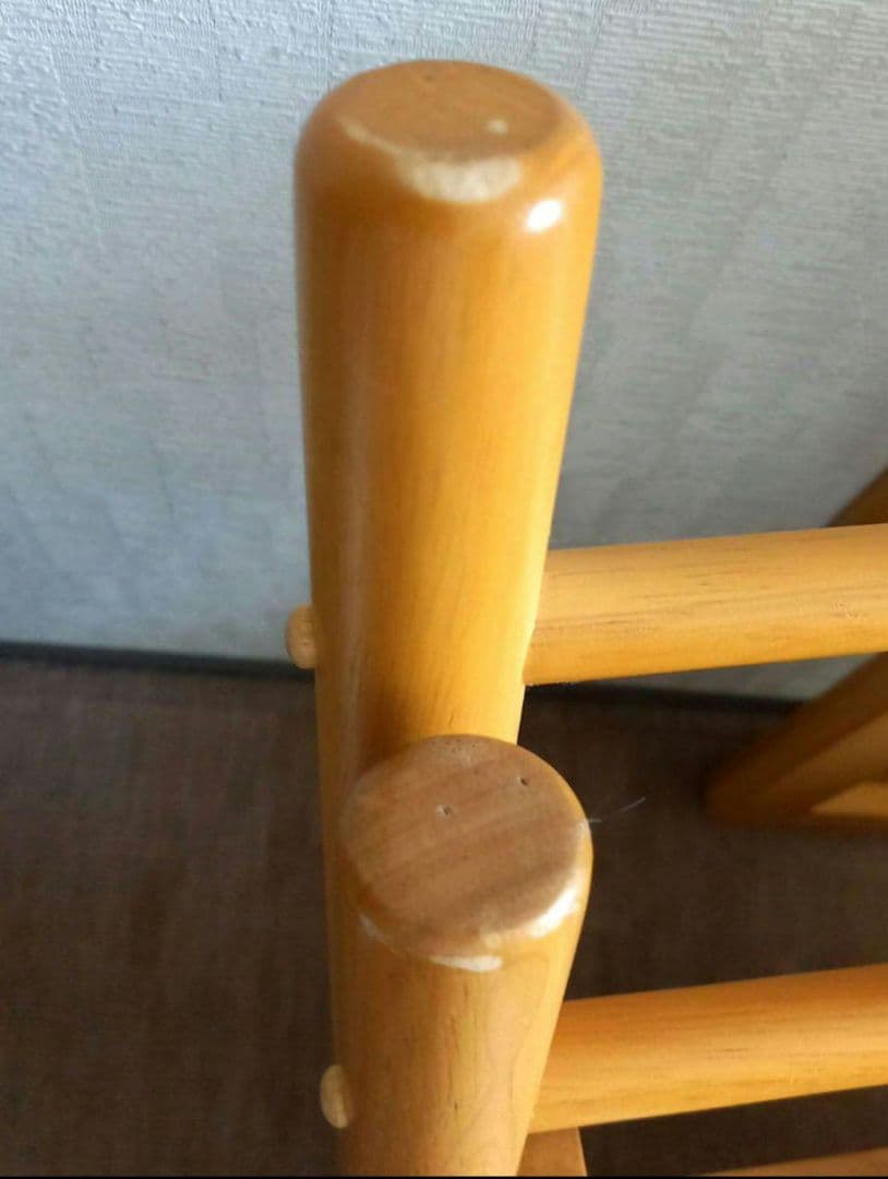 わいわい　テーブル チェア 2点セット 折りたたみ コンパクト 木製