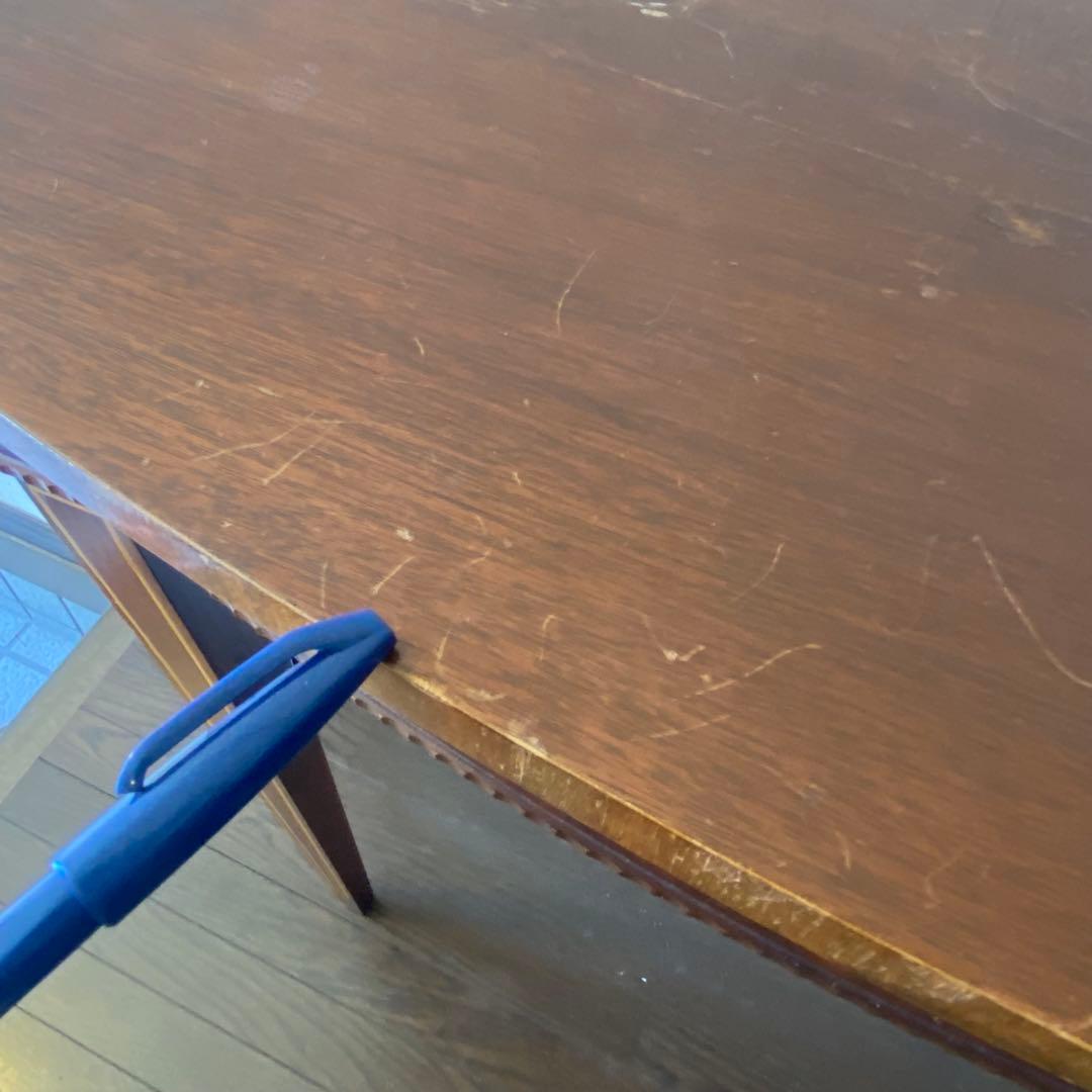 マホガニー材　コンソールテーブル 象嵌細工付き　アンティーク