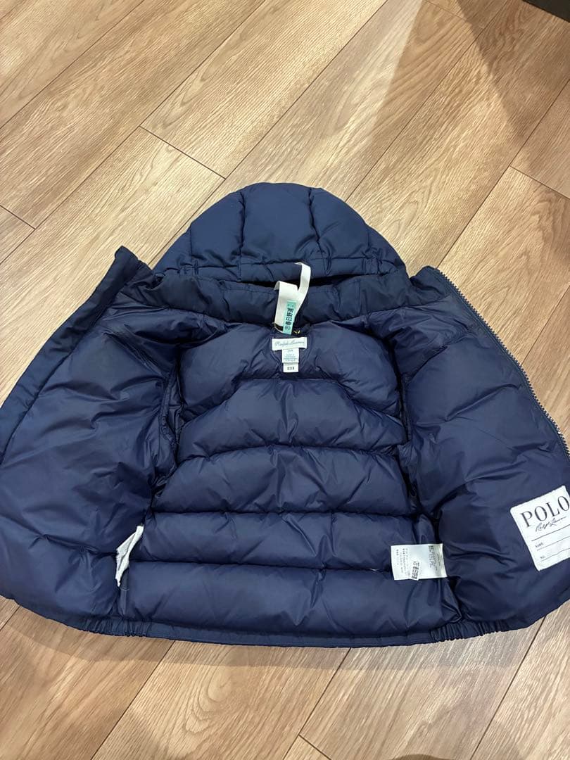 ラルフローレン　リップストップフーデッドダウンジャケット