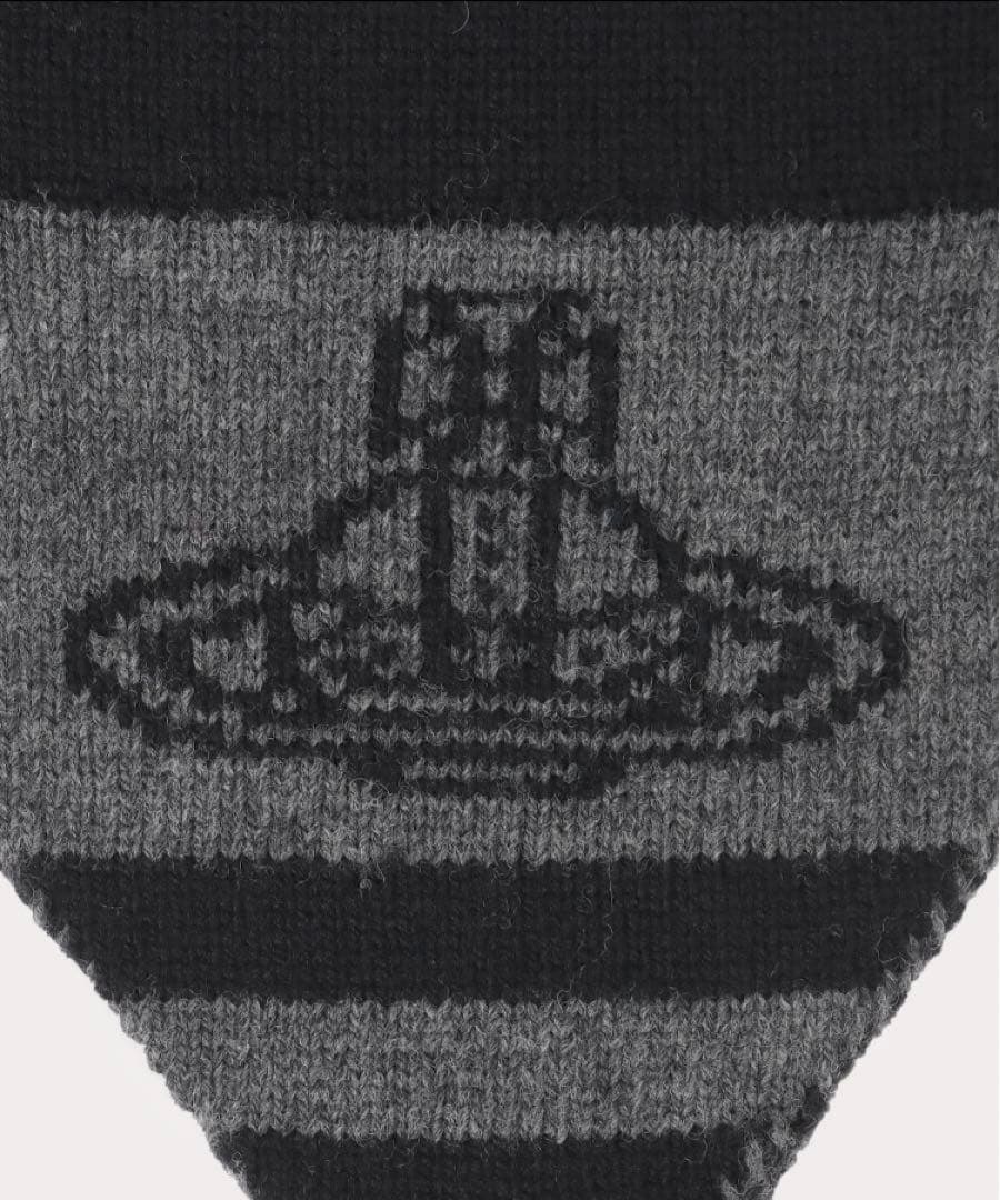 【希少】VivienneWestwood ポンポン耳 肖て付ボーダーニット帽