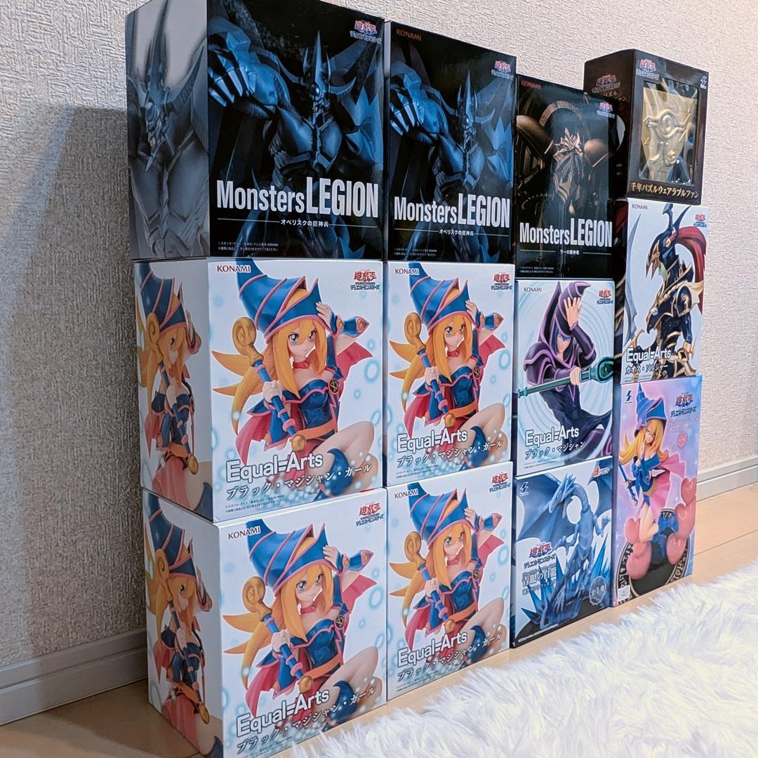 遊戯王フィギュア12点まとめ売り オベリスク ラー ブラマジガール 青眼の白龍