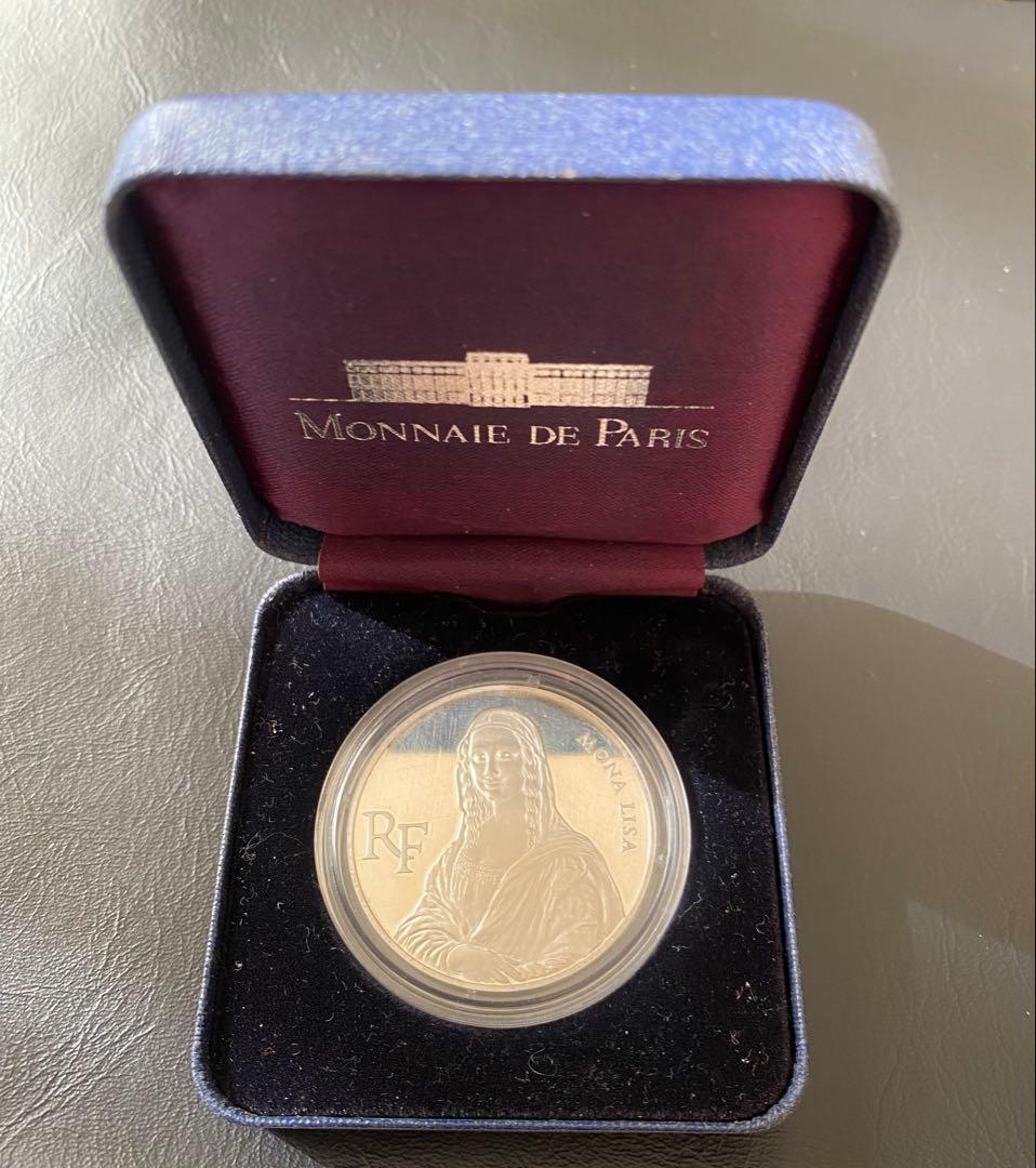 モナ・リザの微笑 1993年 フランス 100フラン銀貨 ルーヴル美術館二百年