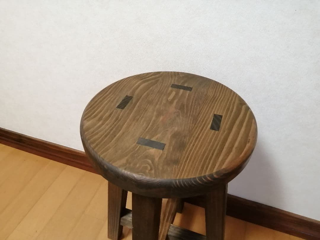 専用出品　木製スツール　３脚セット　高さ58cm　丸椅子　stool