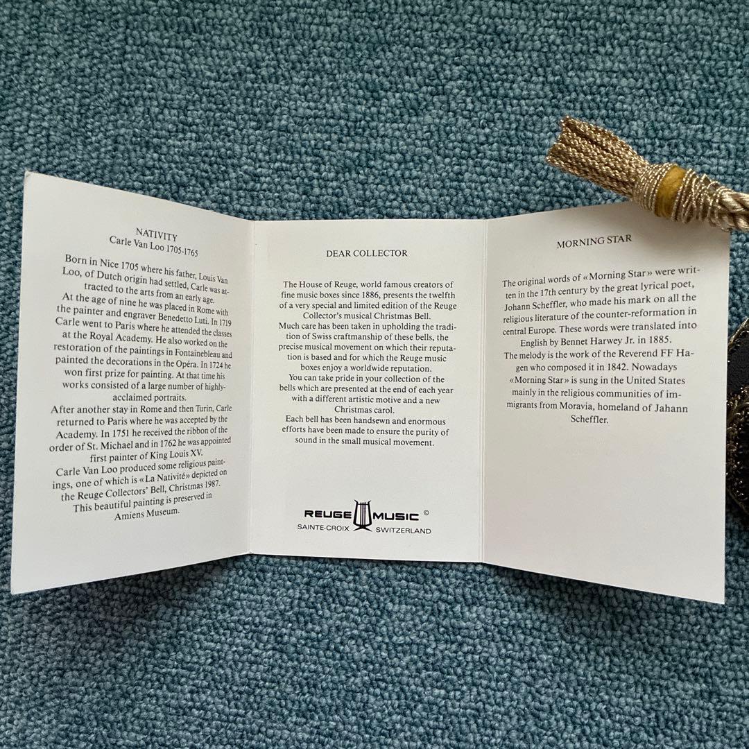 u*i様 1987 Christmas Bell Reuge オルゴール