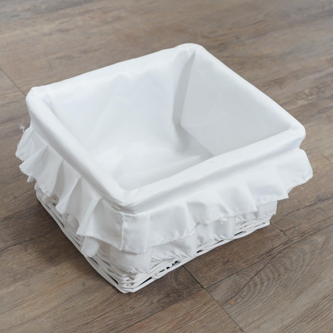 【新品】フリル　バスケット4個　オープンチェスト　ガーリー　アウトレット