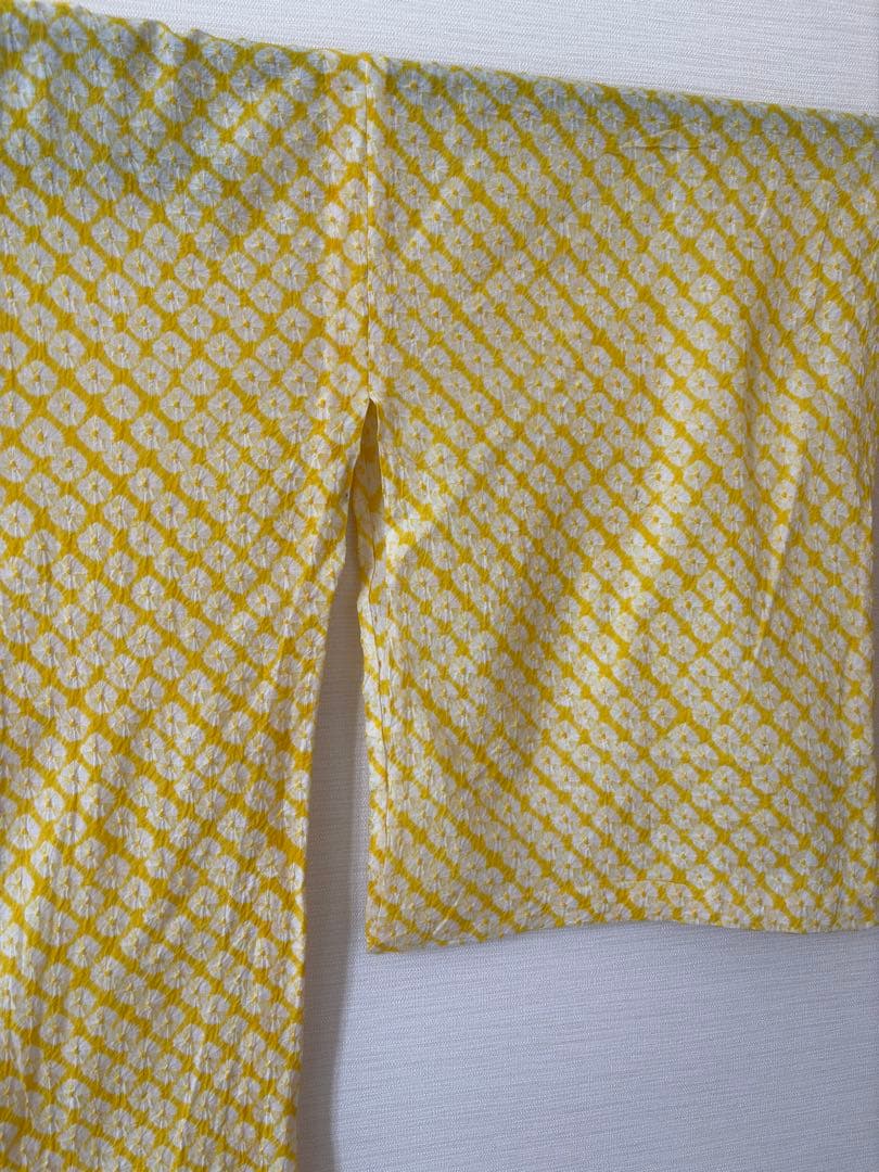 有松絞り　黄色　レア色　身丈153㎝