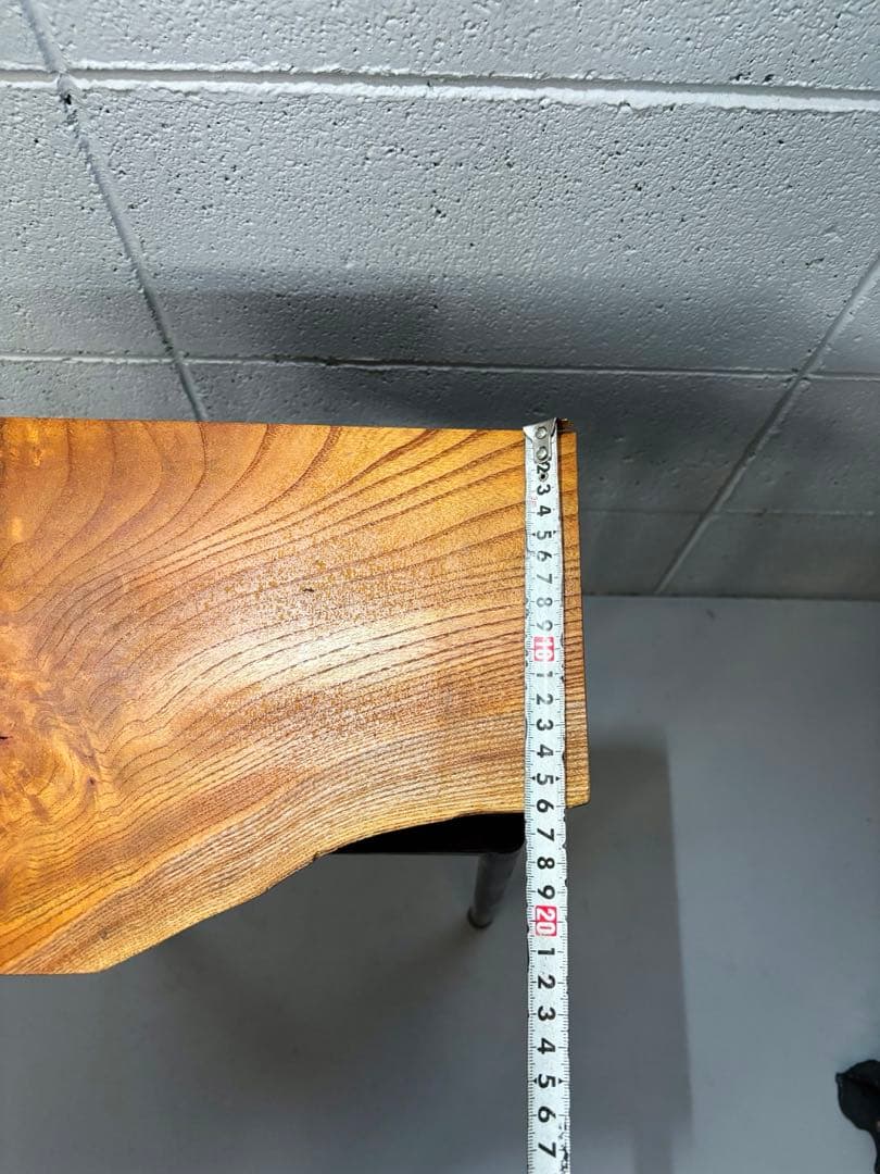 欅サイドテーブル　一枚板　自然木　無垢材