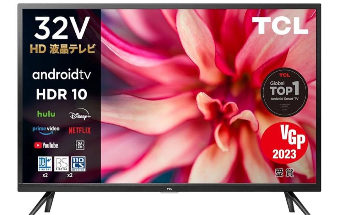 TCL 中古 テレビ 32S516E 32V 2021年製