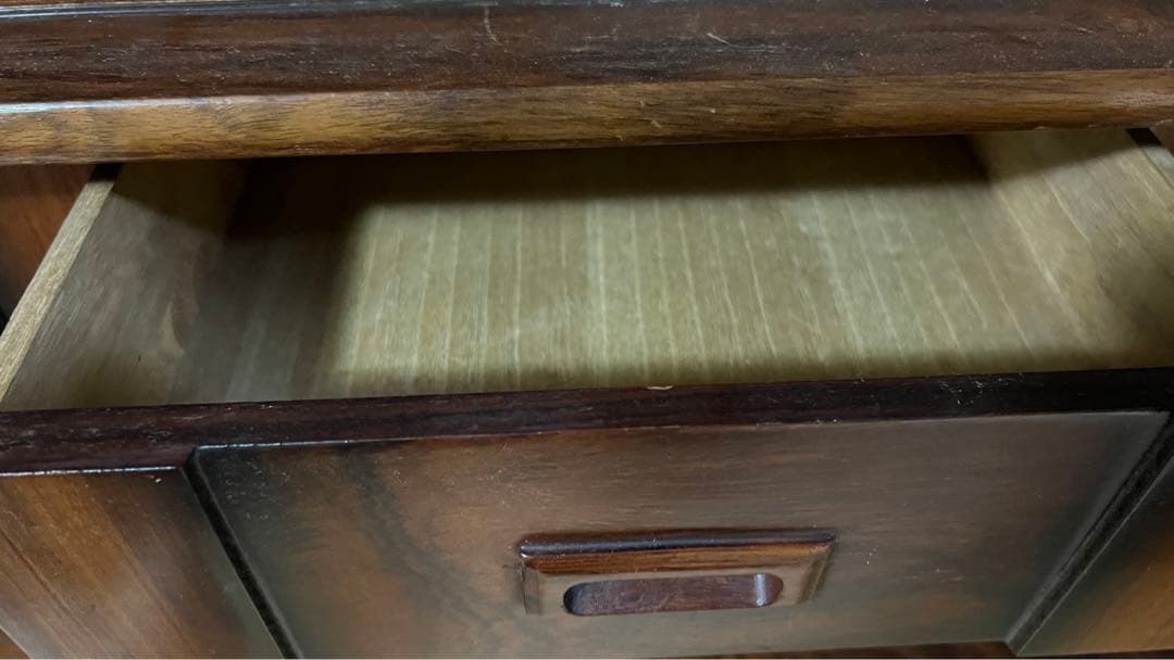 【asaaji】木製ガラス扉キャビネット(他の方は購入不可です)