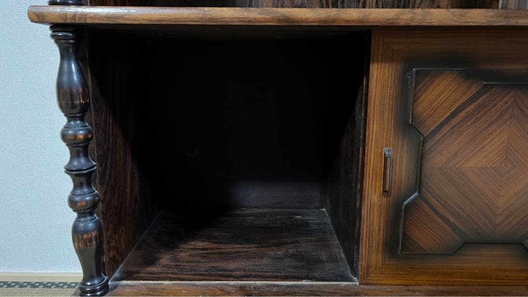 【asaaji】木製ガラス扉キャビネット(他の方は購入不可です)