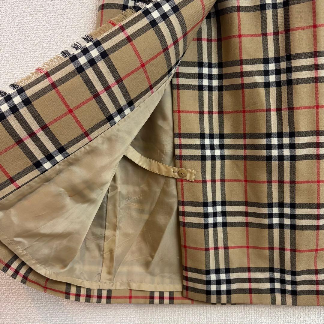 バーバリーロンドン ノバチェック フリンジ 巻きスカート ラップスカート 38