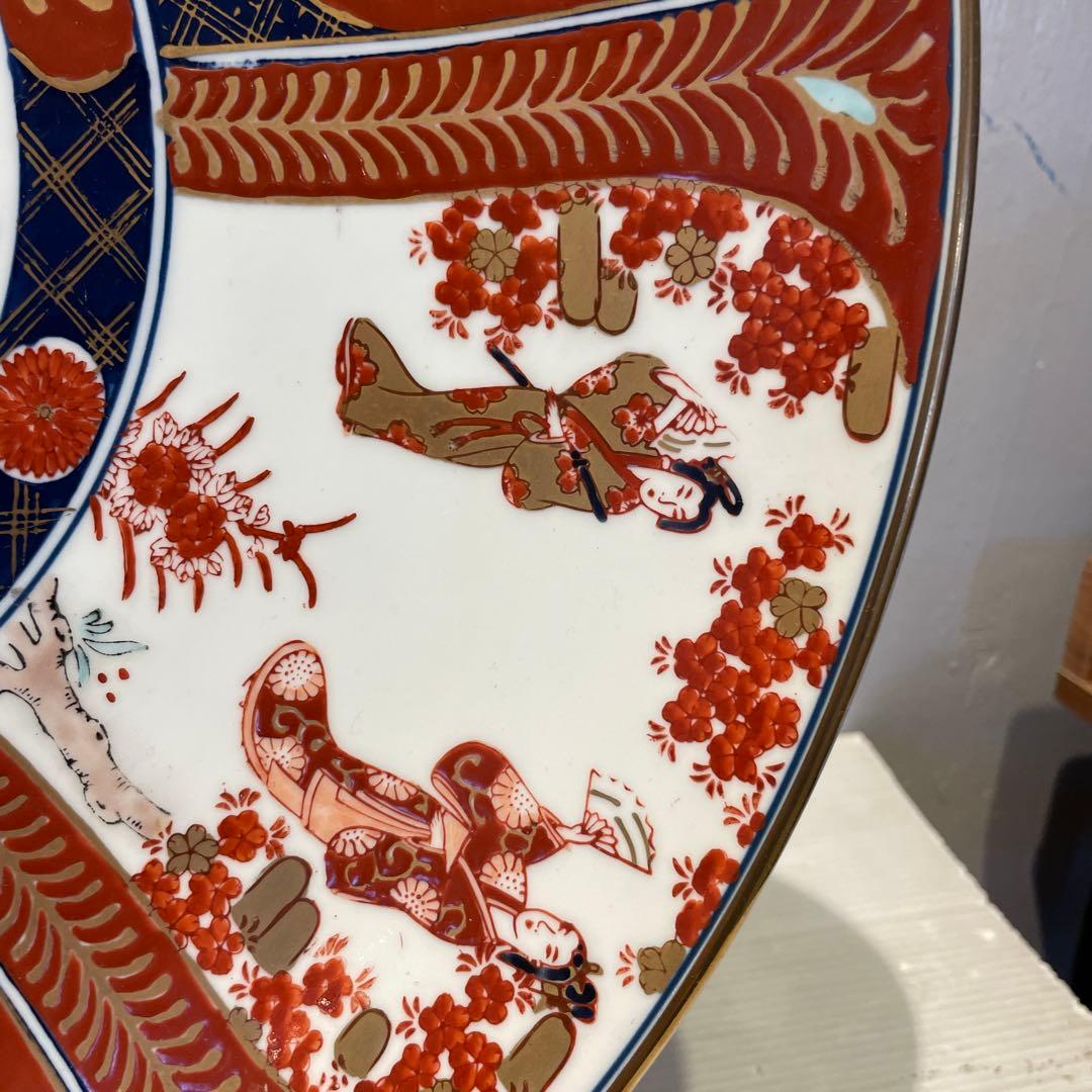 美品　有田焼　金彩　古伊万里　大皿　飾り皿　時代物　骨董品　早い者勝ち