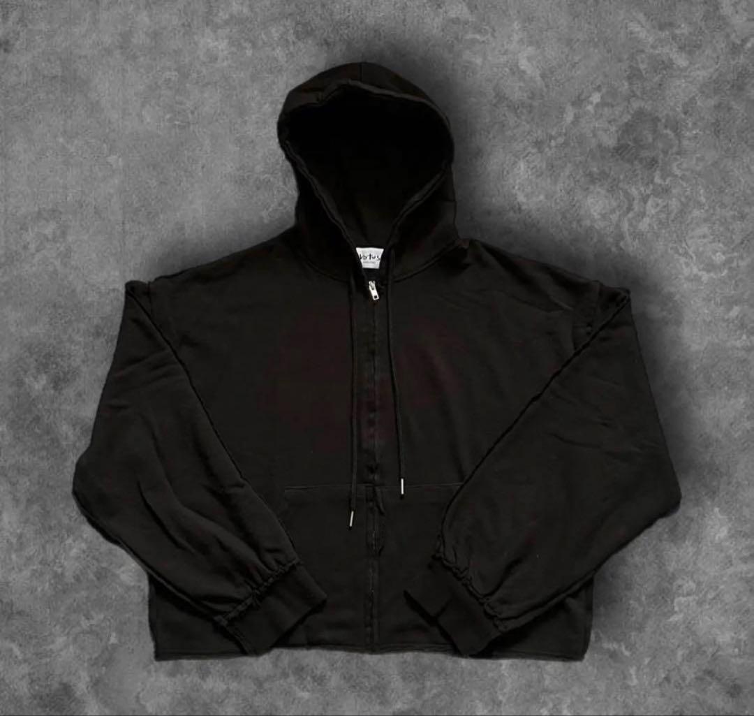トップス RADIANT uncut cropped zip hoodie
