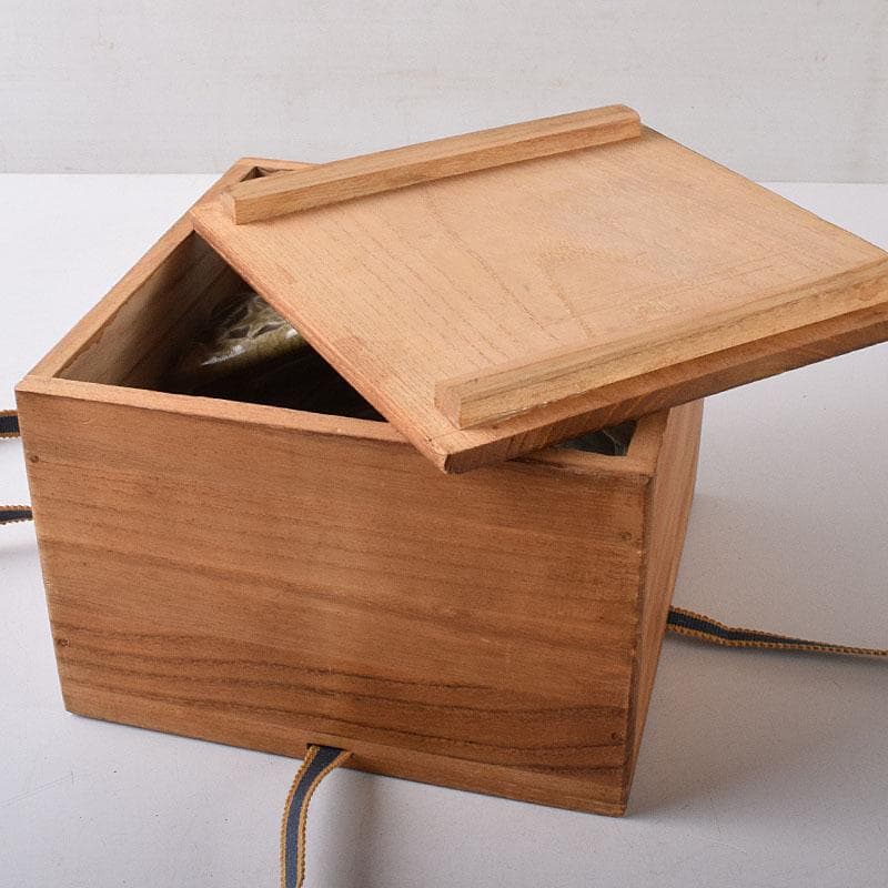 中国　七官青磁　刻花文　手鉢　時代箱　V　R8478